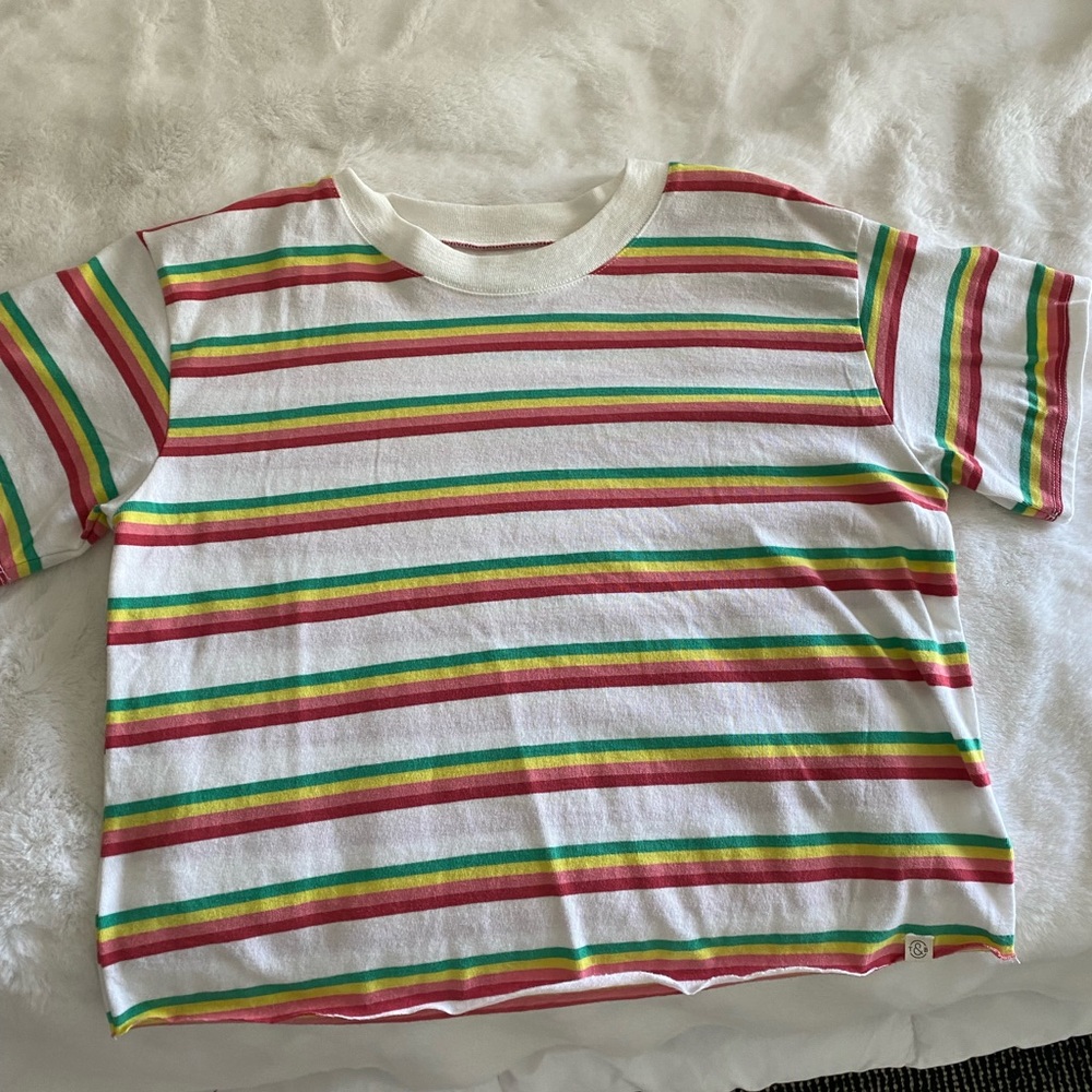 T&B CROPPED RAINBOW TEE